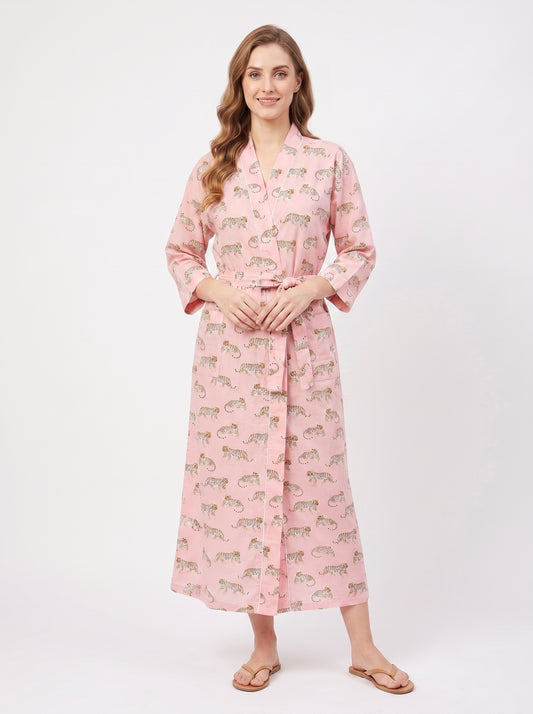 Mini Tiger Riot Women's Cotton Kimono | 3/4 Sleeves