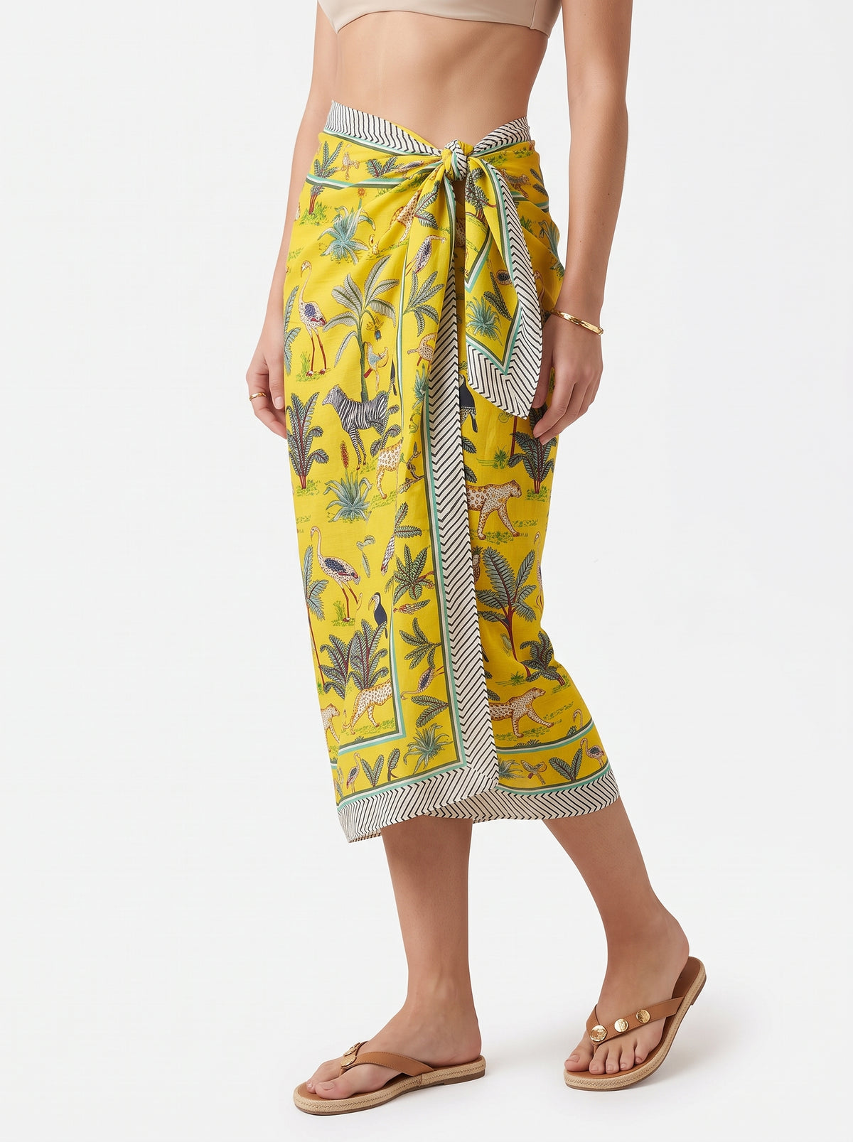 Yellow Safari Sarong - Beach Cover