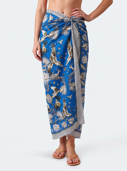 Blue Jungle Sarong - Beach Cover