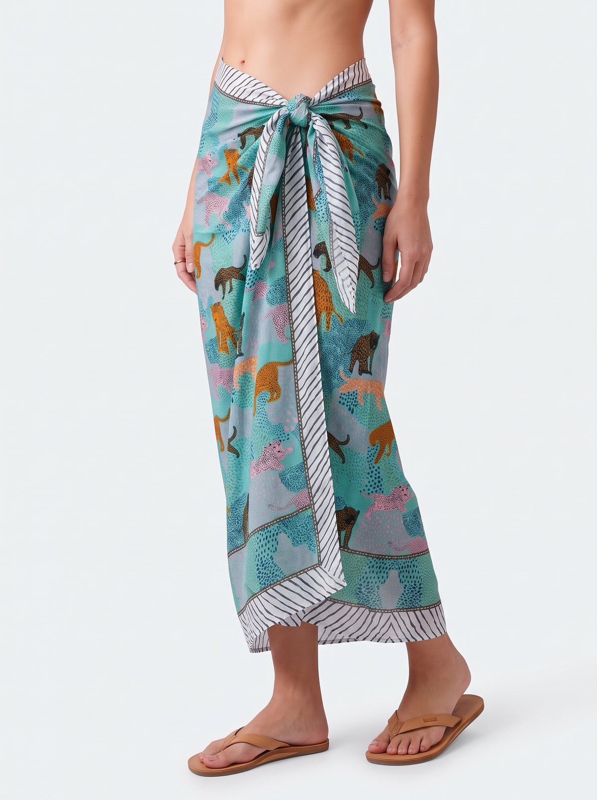 Tropical Sky Blue Sarong - Beach Cover