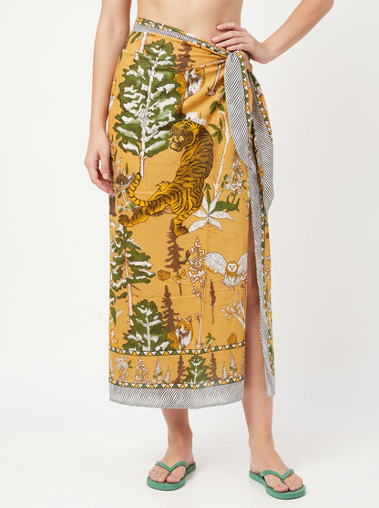 Yellow Chime Sarong - Beach Cover