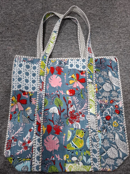 Grey Patchwork – Wander Tote Bag 18x18
