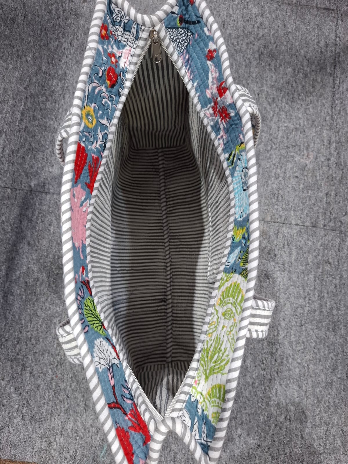 Grey Patchwork – Wander Tote Bag 18x18