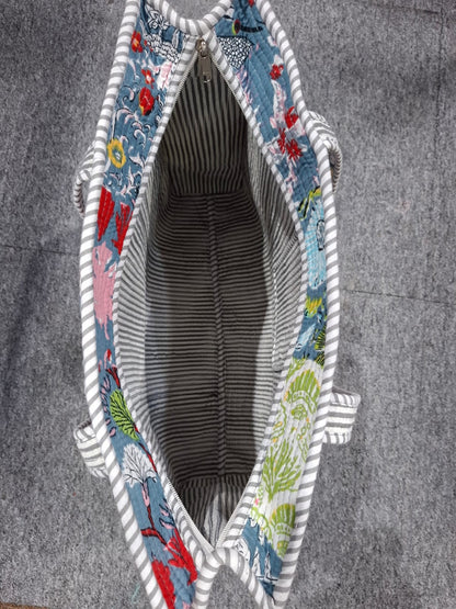 Grey Patchwork – Wander Tote Bag 18x18