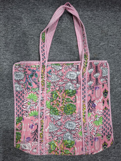 Pink patchwork – Wander Tote Bag 18x18
