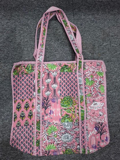 Pink patchwork – Wander Tote Bag 18x18