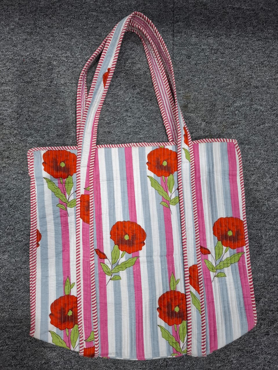 Pink Stripes Sunshine – Wander Tote Bag 18x18
