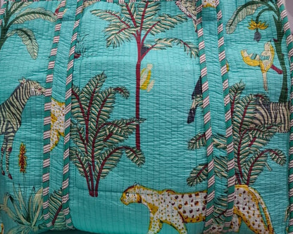 Teal Safari – Wander Tote Bag 18x18