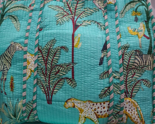 Teal Safari – Wander Tote Bag 18x18