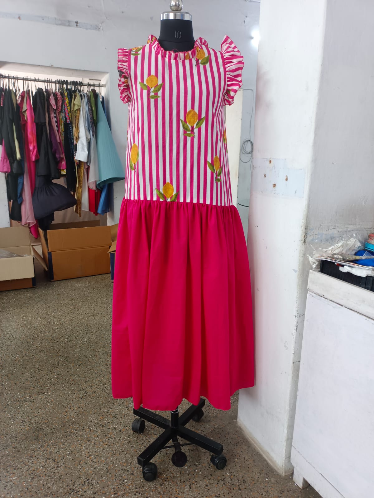 Lemon Crush – Pink Floral Luxe Dress