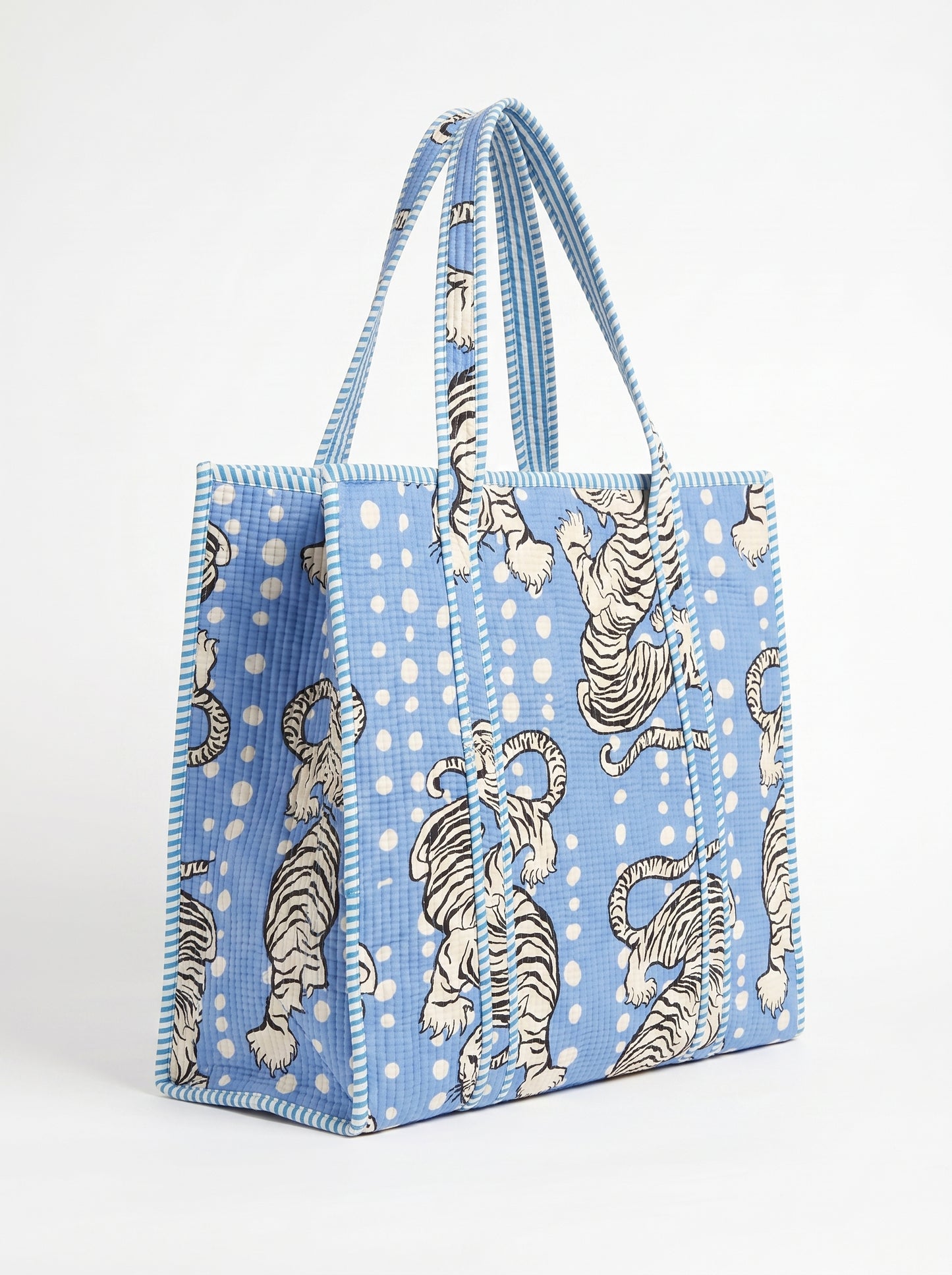 Playful Blue Tiger – Wander Tote Bag 18x18