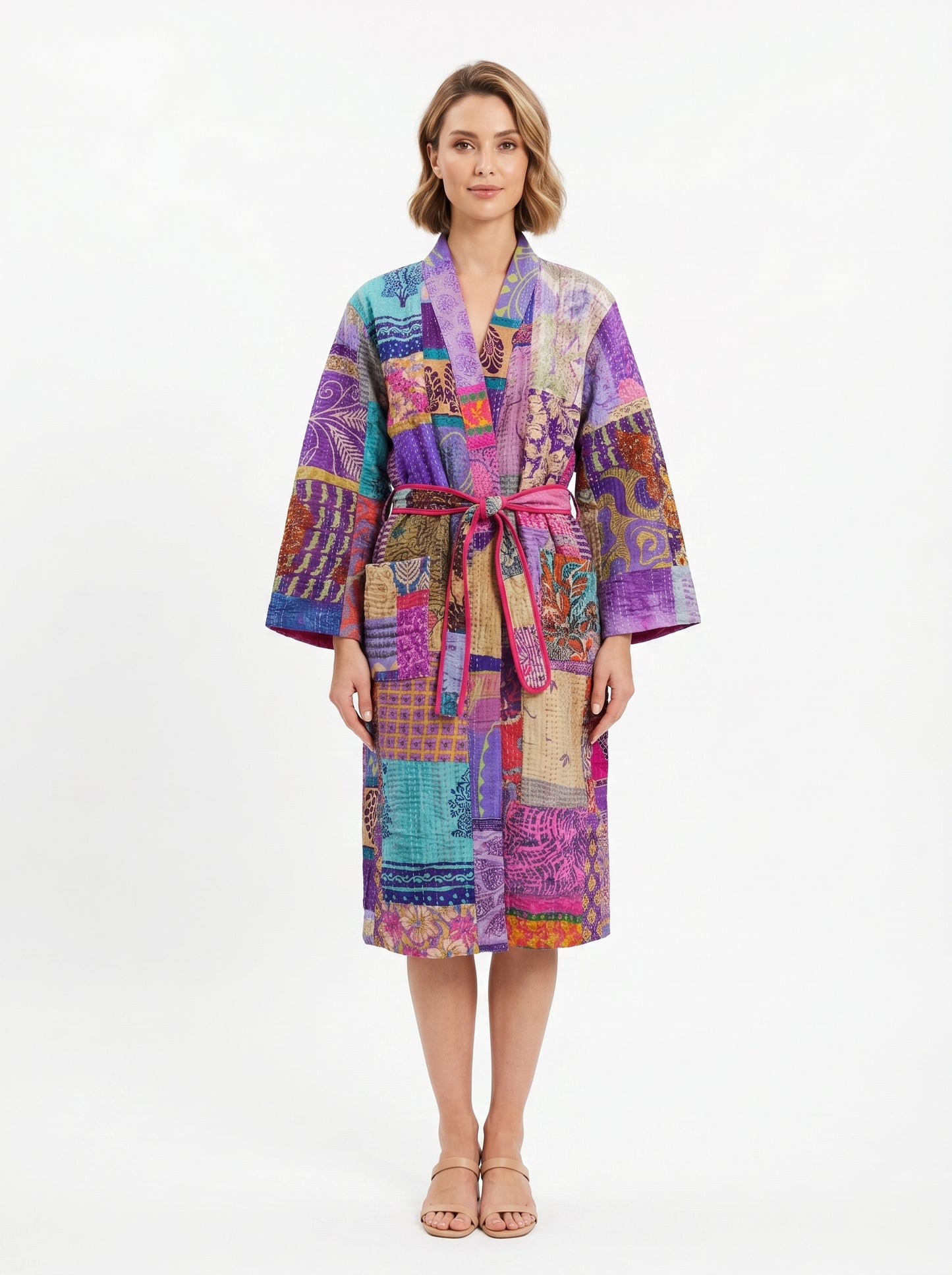 Luxe 104 – Women’s Handcrafted Kantha Cotton Kimono