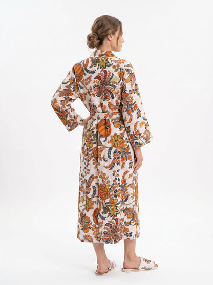 Snow White Drops Waffle Bathrobe – Luxury Spa Robe