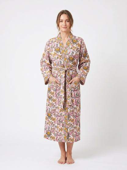 Floral 1015 Waffle Bathrobe – Luxury Spa Robe