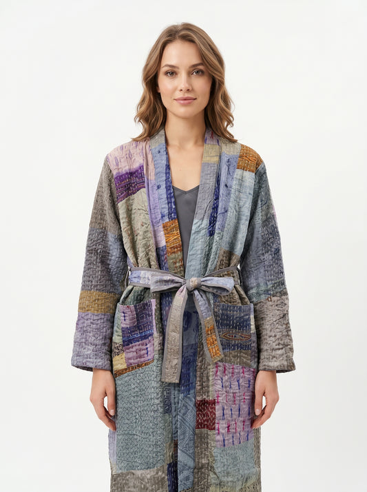 Luxe 103 – Women’s Handcrafted Kantha Cotton Kimono