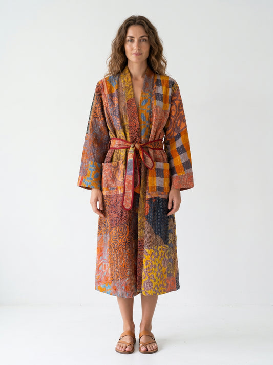 Luxe 108 – Women’s Handcrafted Kantha Cotton Kimono