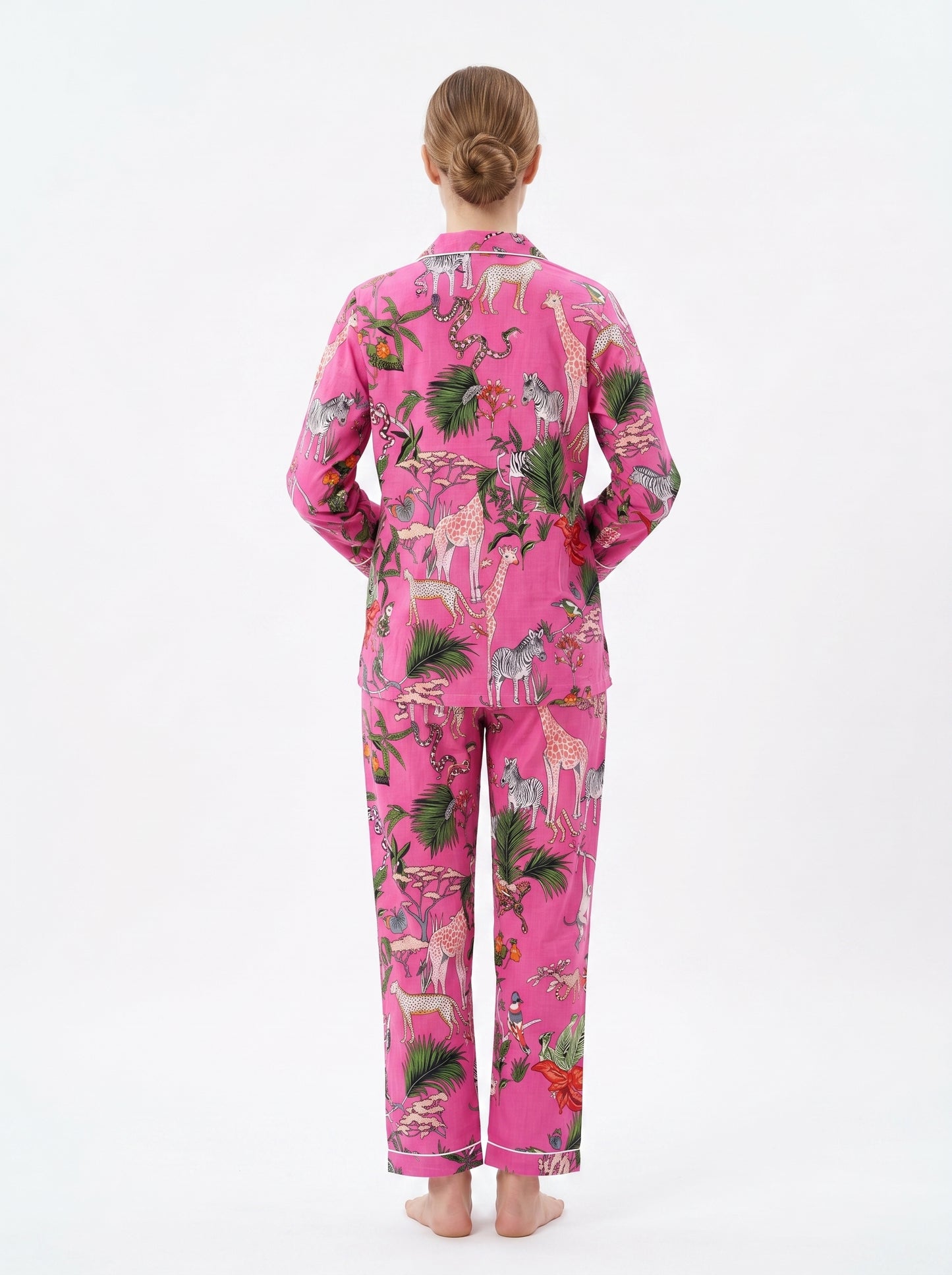 Pink Night Queen Cotton Night Suit Set – Elegant Two Piece Pajama Set description
