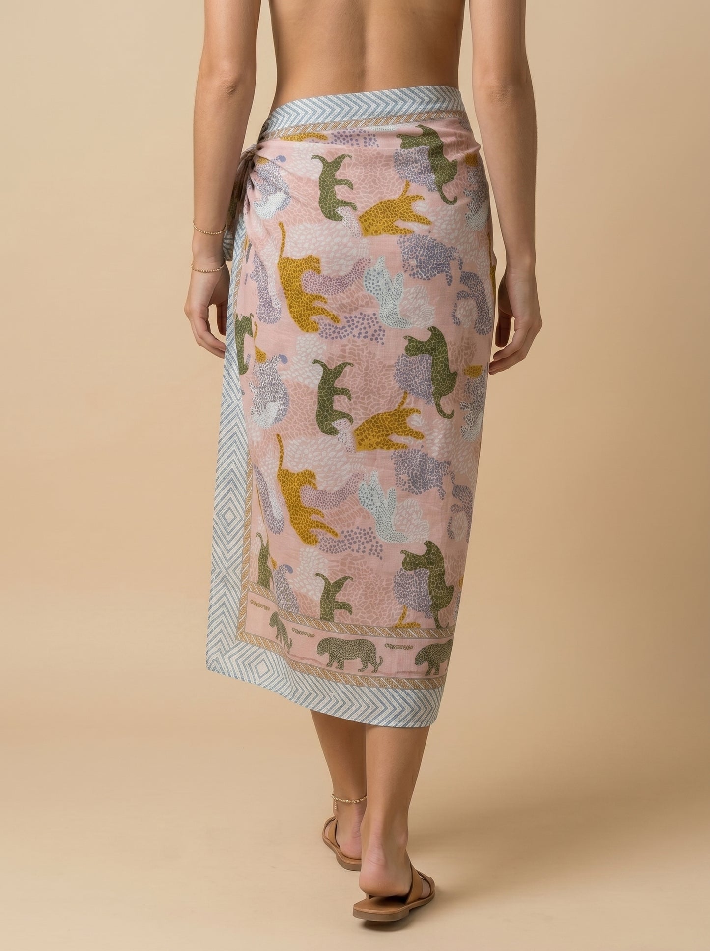 Tropical Print Beach Sarong Wrap Skirt