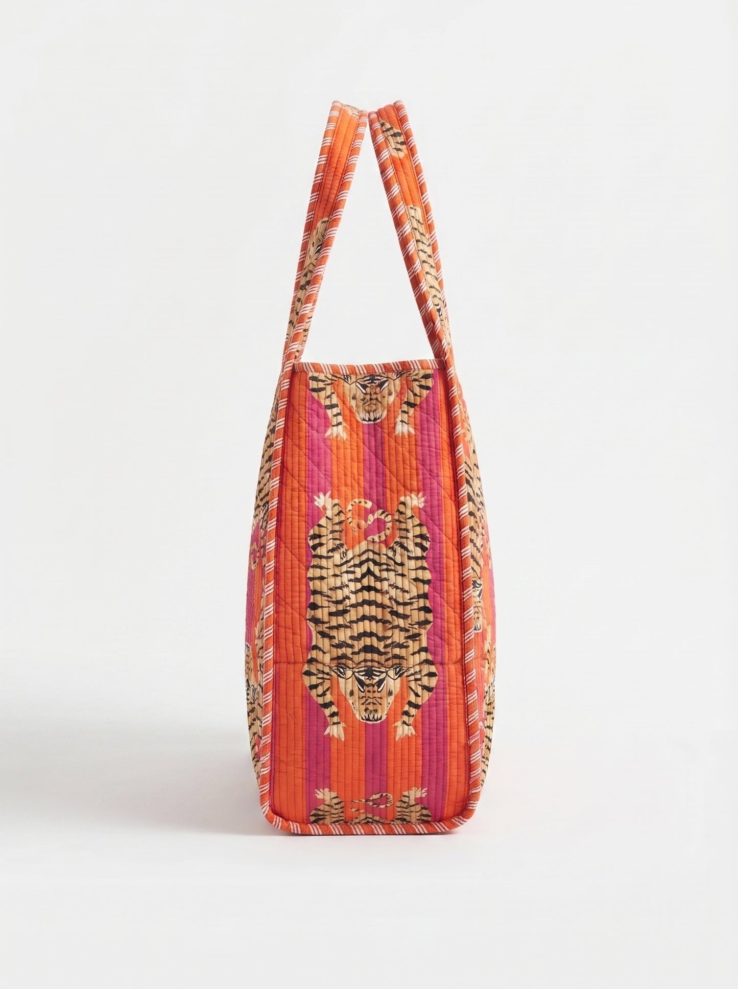 Tiger Orange Tango – Wander Reversible Tote Bag 18x18
