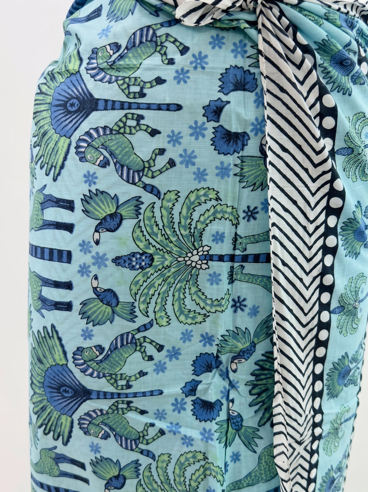 Blue Crimson Sarong Wrap - Beach Cover