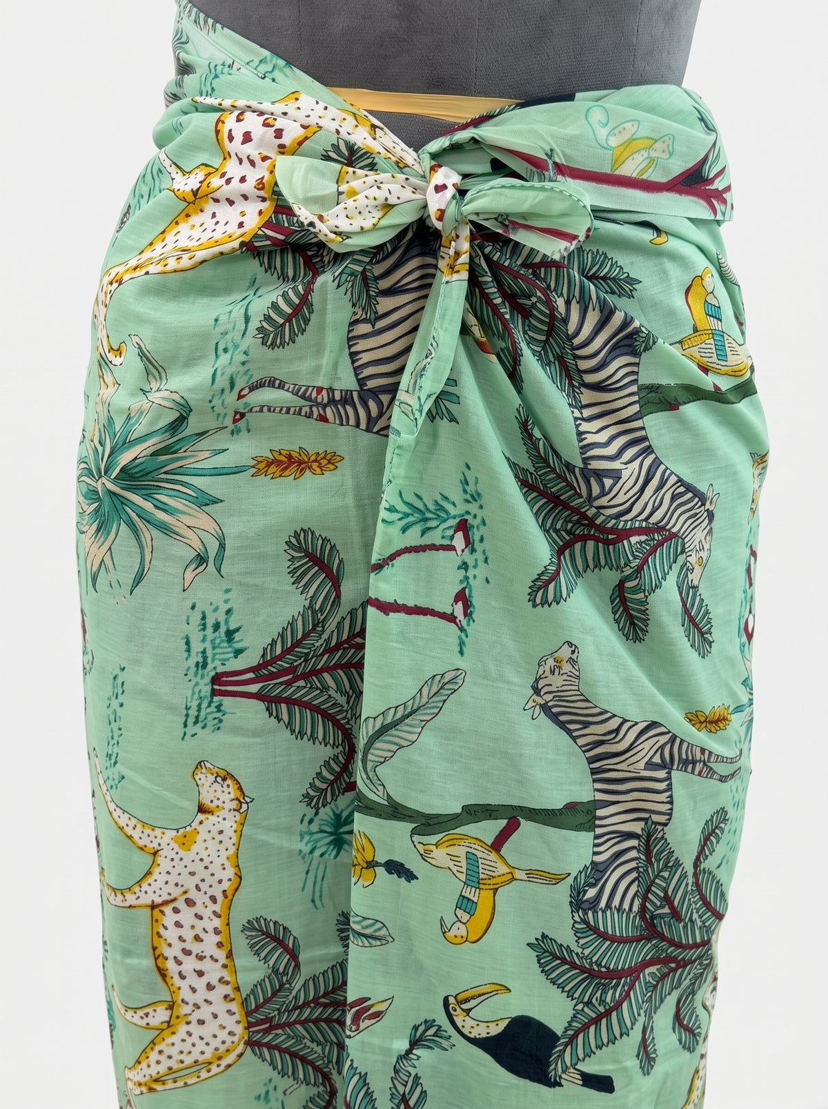 Pastel Green Safari Sarong - Beach Cover