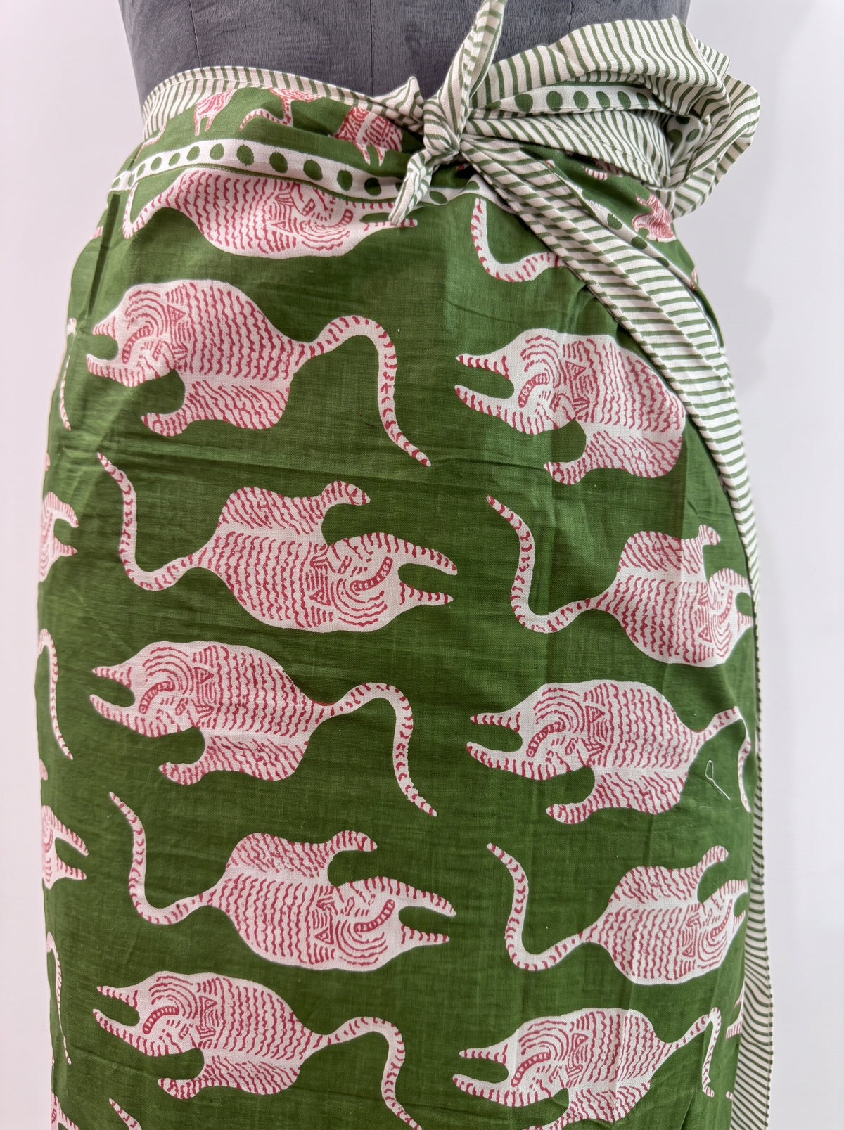 Garden Green Royal Tiger Sarong - Beach Cover