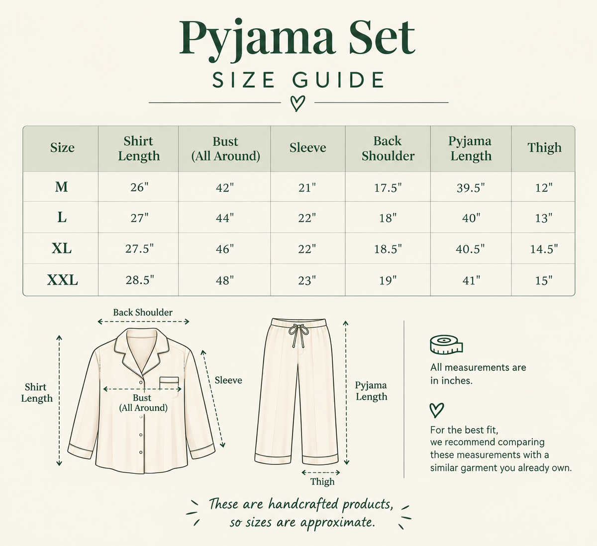 Women’s Grey Heart Riot – Elegant Two Piece Cotton Pajama Set