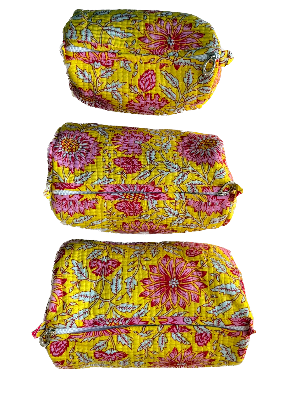 Sunflower Style – Quilted Utility Pouch Pack of 3