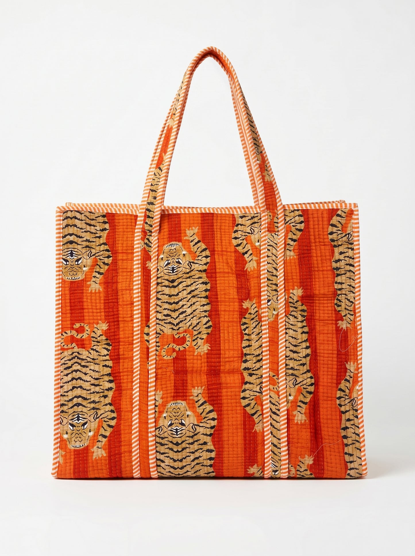 Orange Tiger Stripes – Wander Tote Bag 18X18