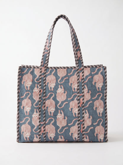Grey Royal Tiger – Wander Tote Bag 18X18