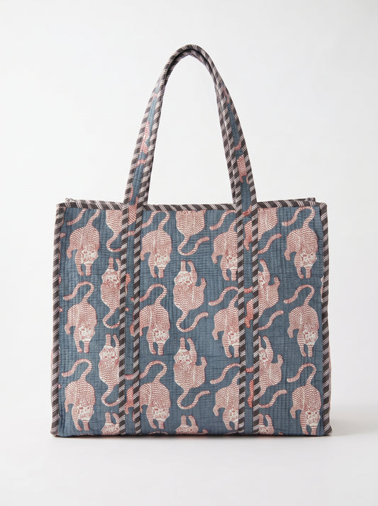 Grey Royal Tiger – Wander Tote Bag 18X18