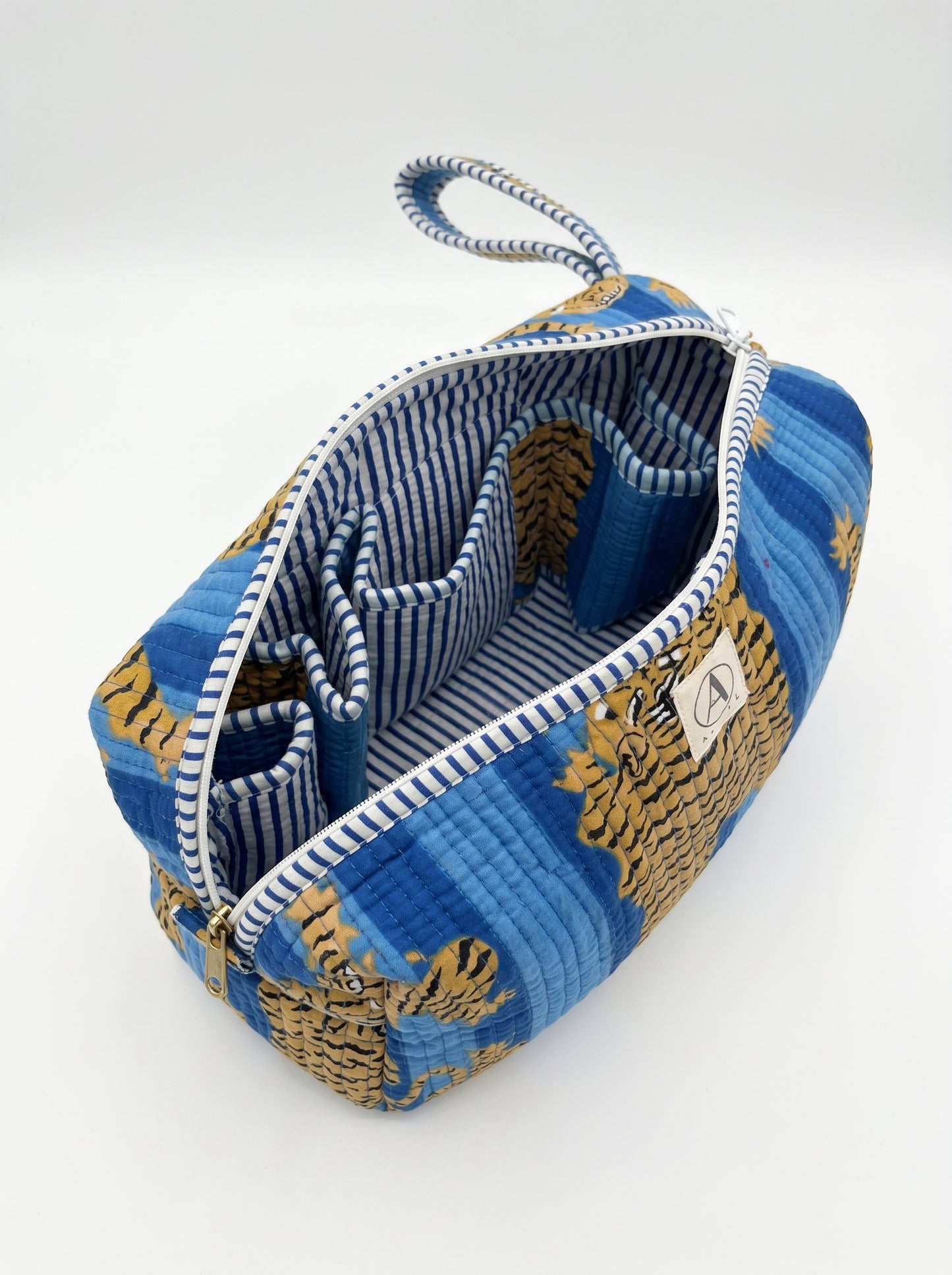 Tiger Blue Stripes – Tibetan Hair Styler Travel bag