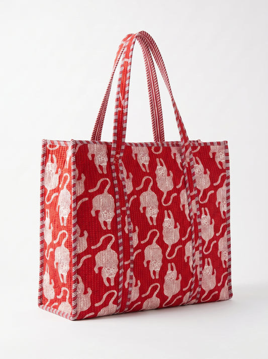 Red Royal Tiger – Wander Tote Bag 18X18