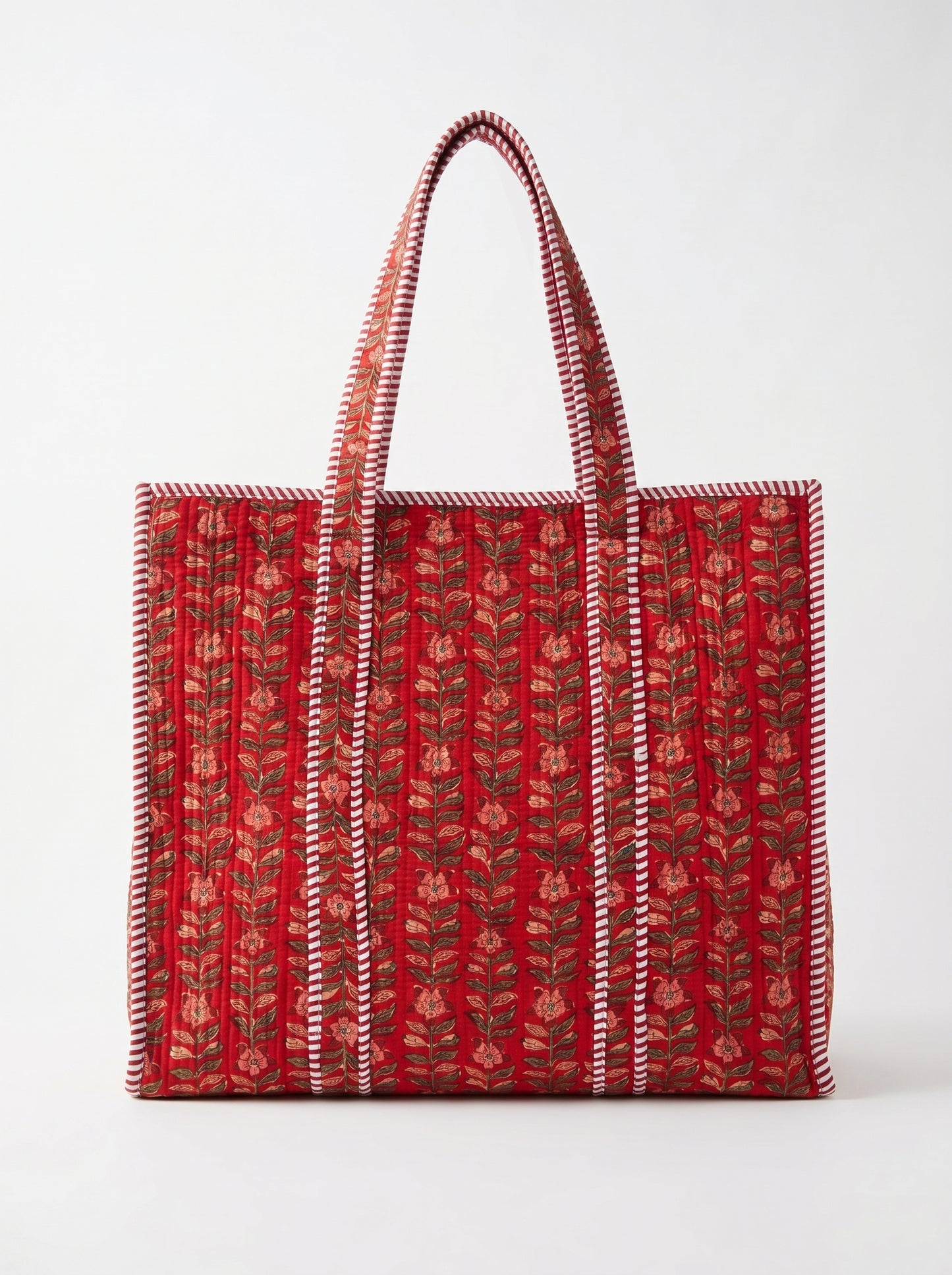 Scarlet Red Bloom – Wander Tote Bag 18X18