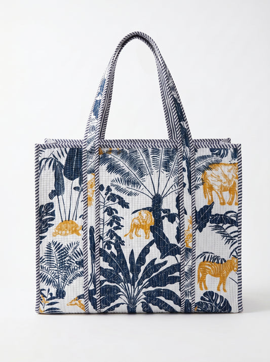 White Pop Jungle – Wander Tote Bag 18X18
