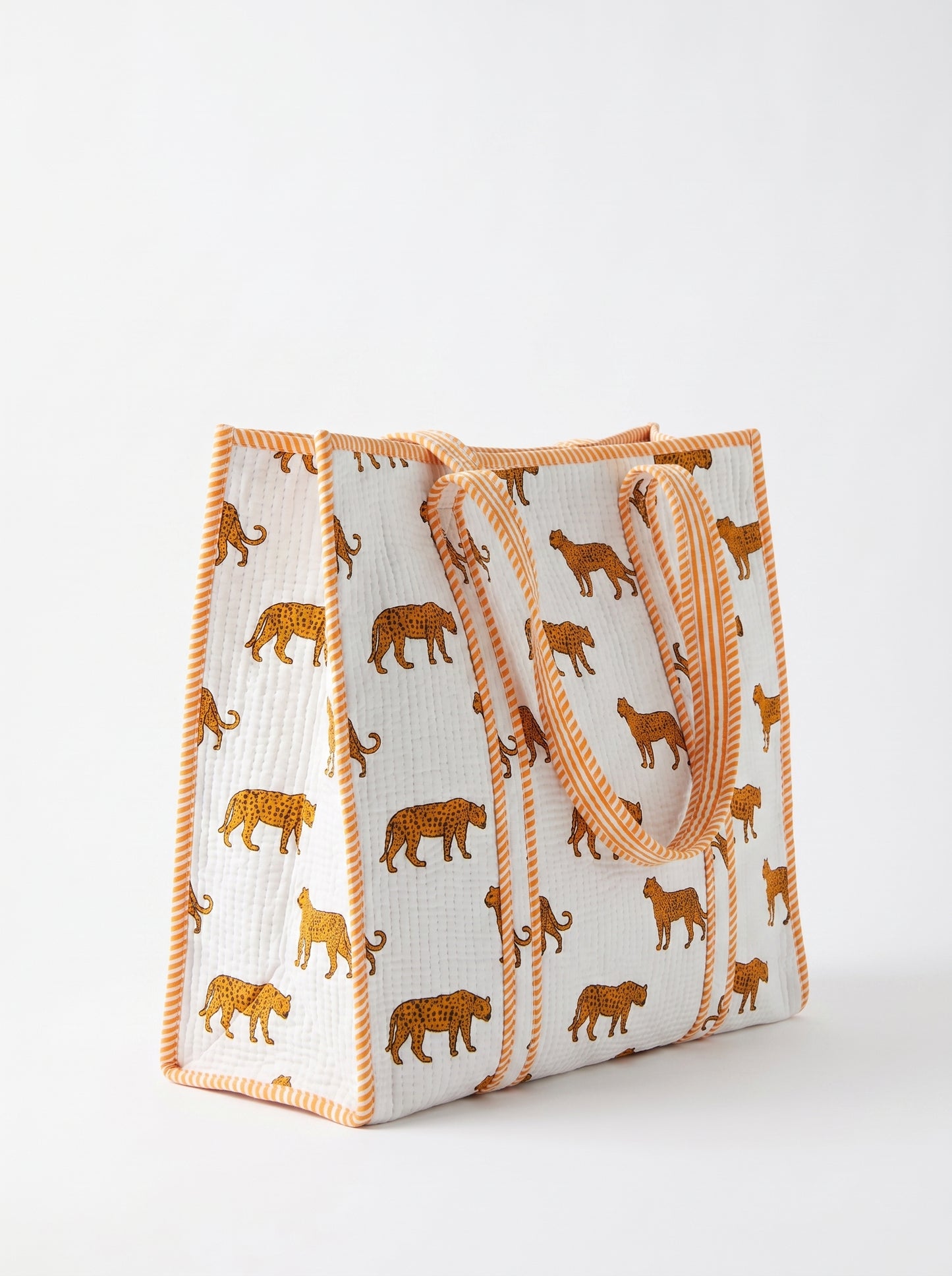 White Mini Tiger – Wander Tote Bag 18X18