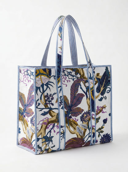 White Bloom 103 – Wander Tote Bag 18X18