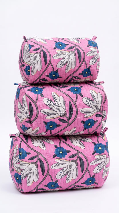 Purple Bloom - Utility Pouch Pack of 3