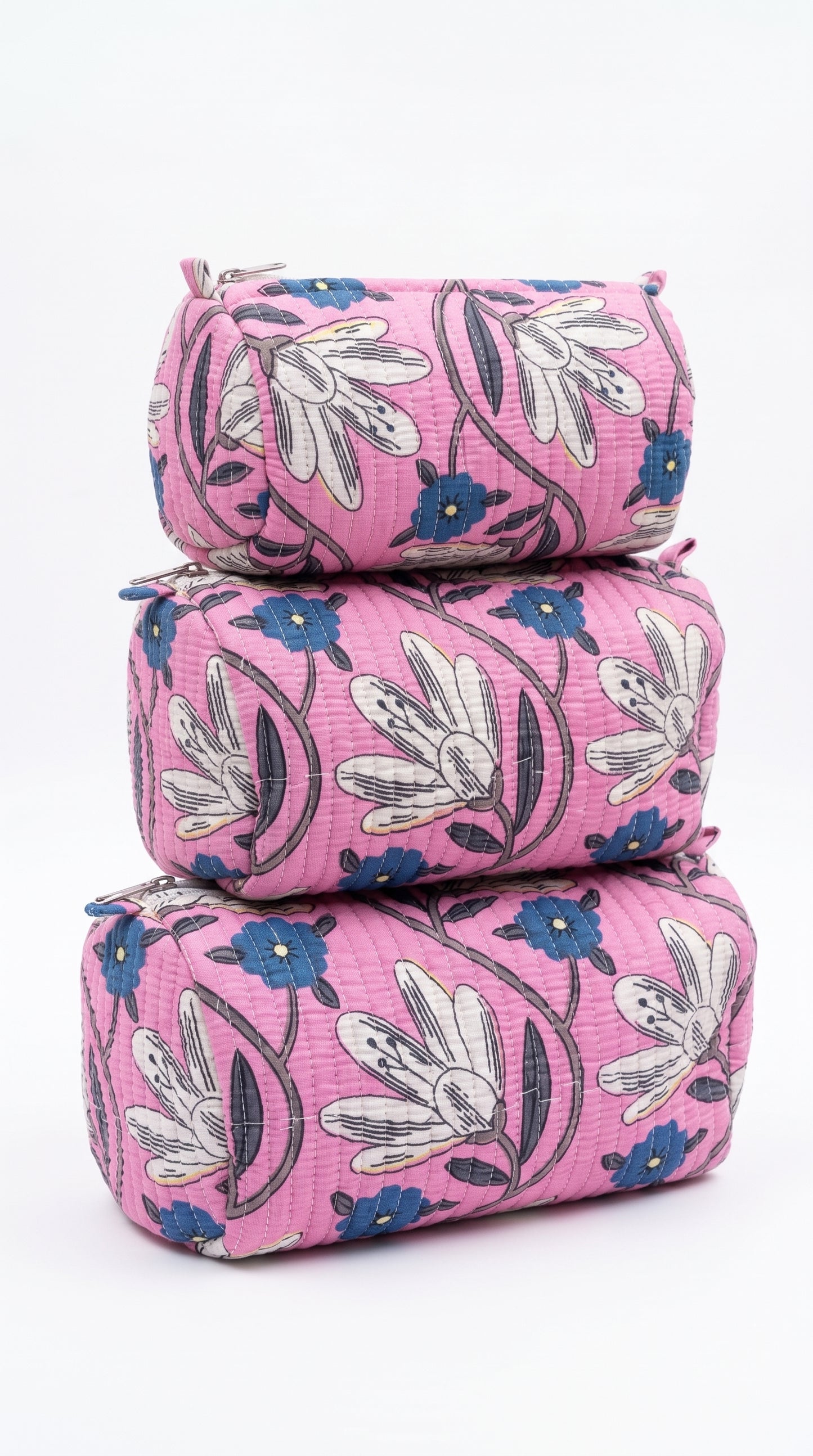 Purple Bloom - Utility Pouch Pack of 3