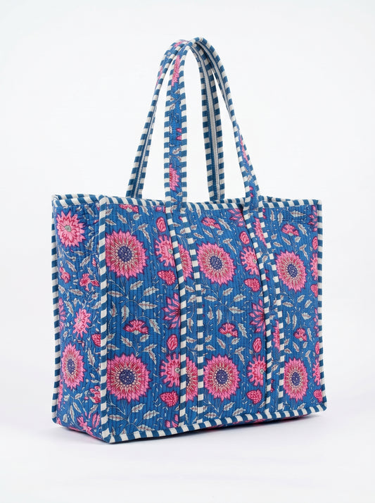 Cute Blue Pink floral Chimes – Wander Tote Bag 18x18