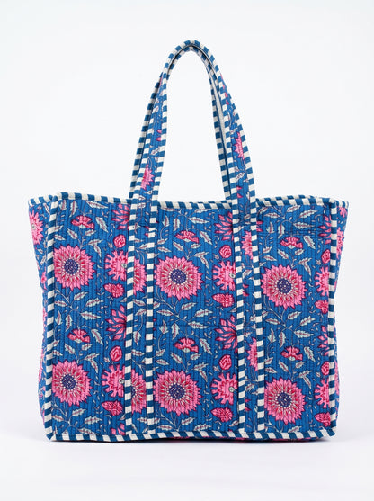 Cute Blue Pink floral Chimes – Wander Tote Bag 18x18