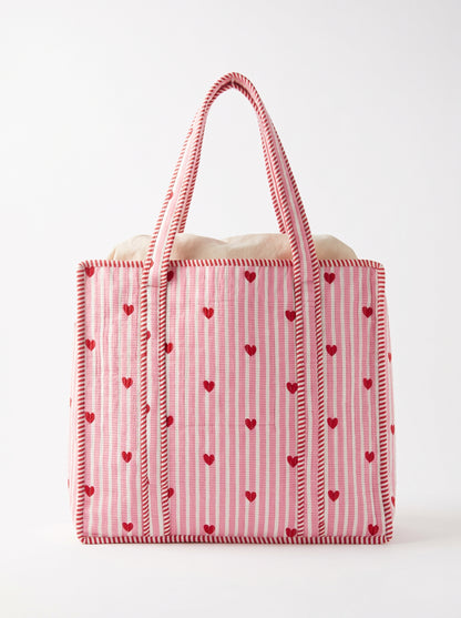 Baby Pink heart – Wander Tote Bag 18x18