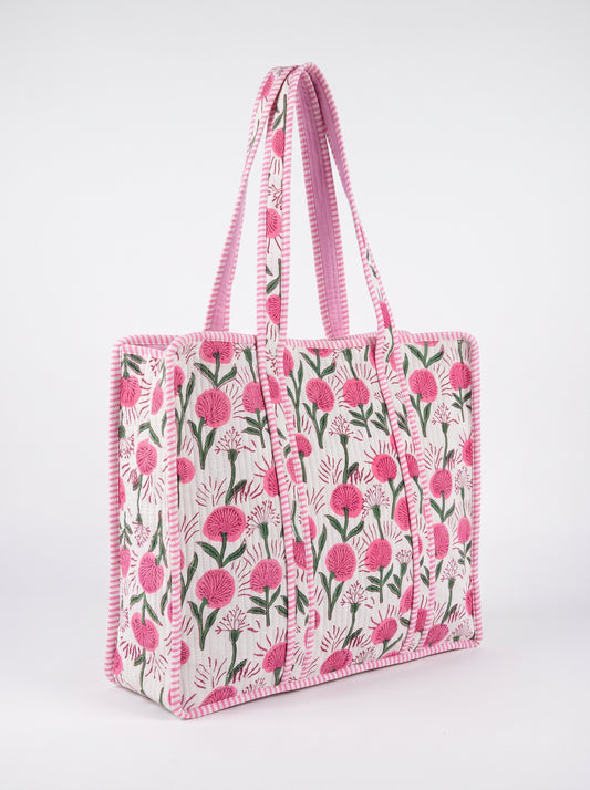 Cute Pink Floral – Wander Tote Bag 18x18