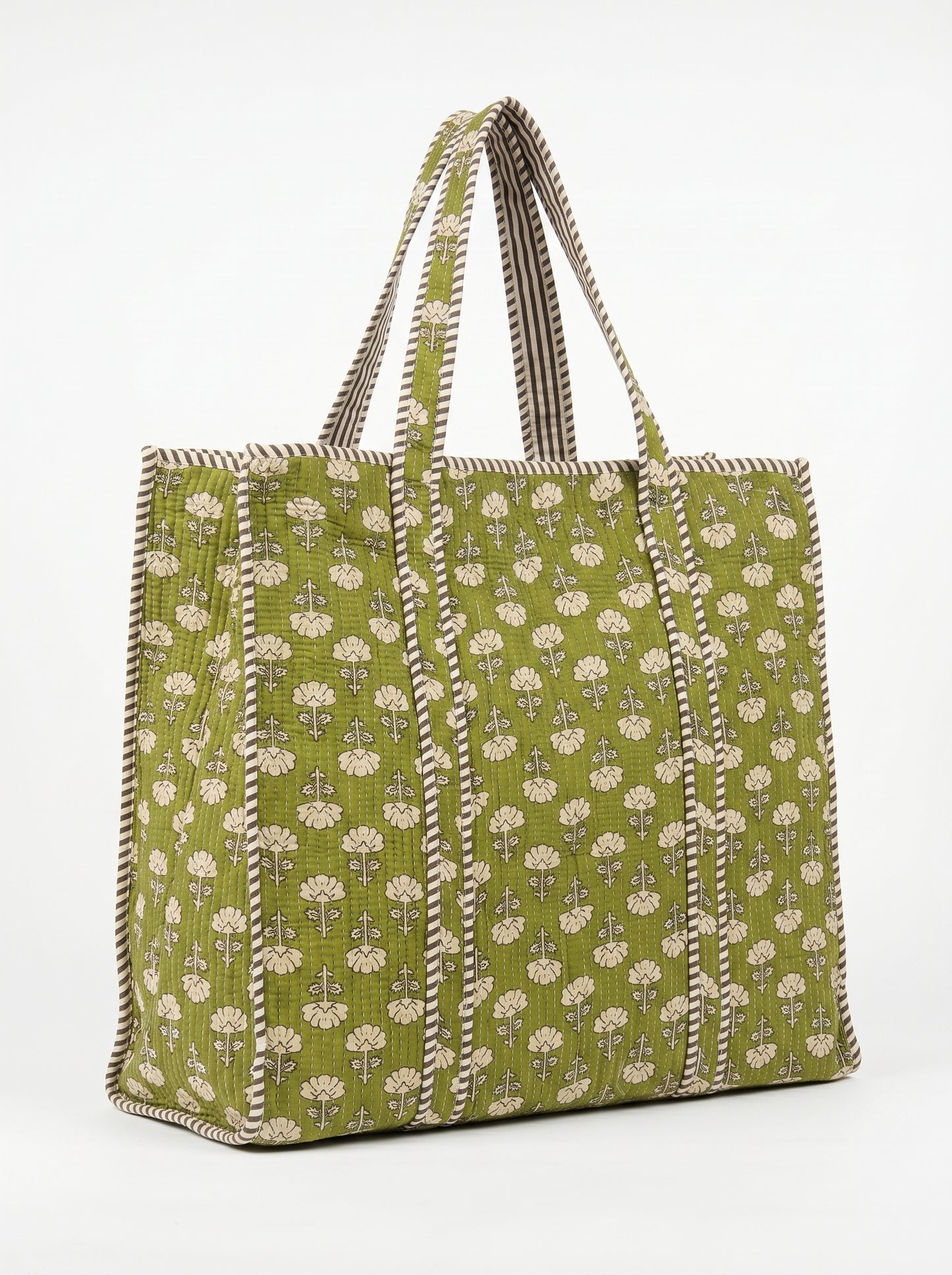 Emerald Floral Charm – Wander Tote Bag 18x18