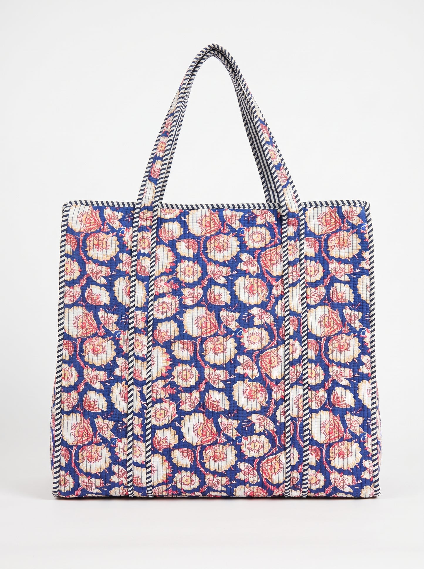 Blue Floral Charm – Wander Tote Bag 18x18