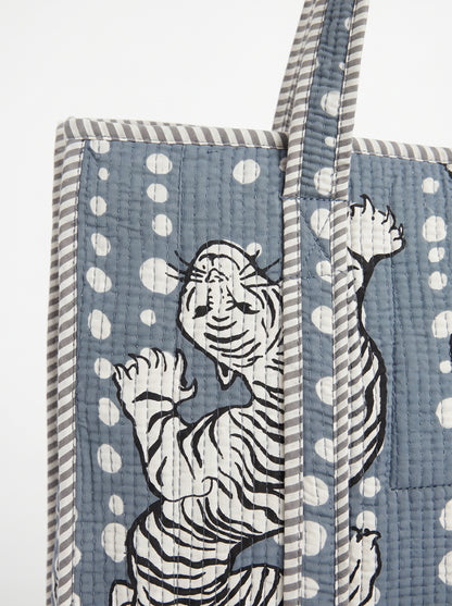 Grey Yellow Tiger – Wander Tote Bag 18x18
