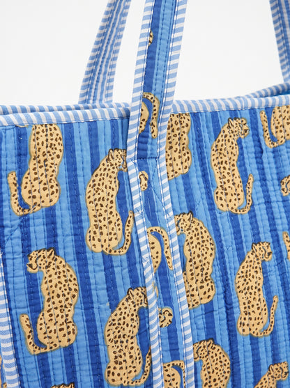 Blue Masai Mara Leopard – Wander Tote Bag 18x18