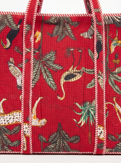 Red Safari – Wander Tote Bag 18x18