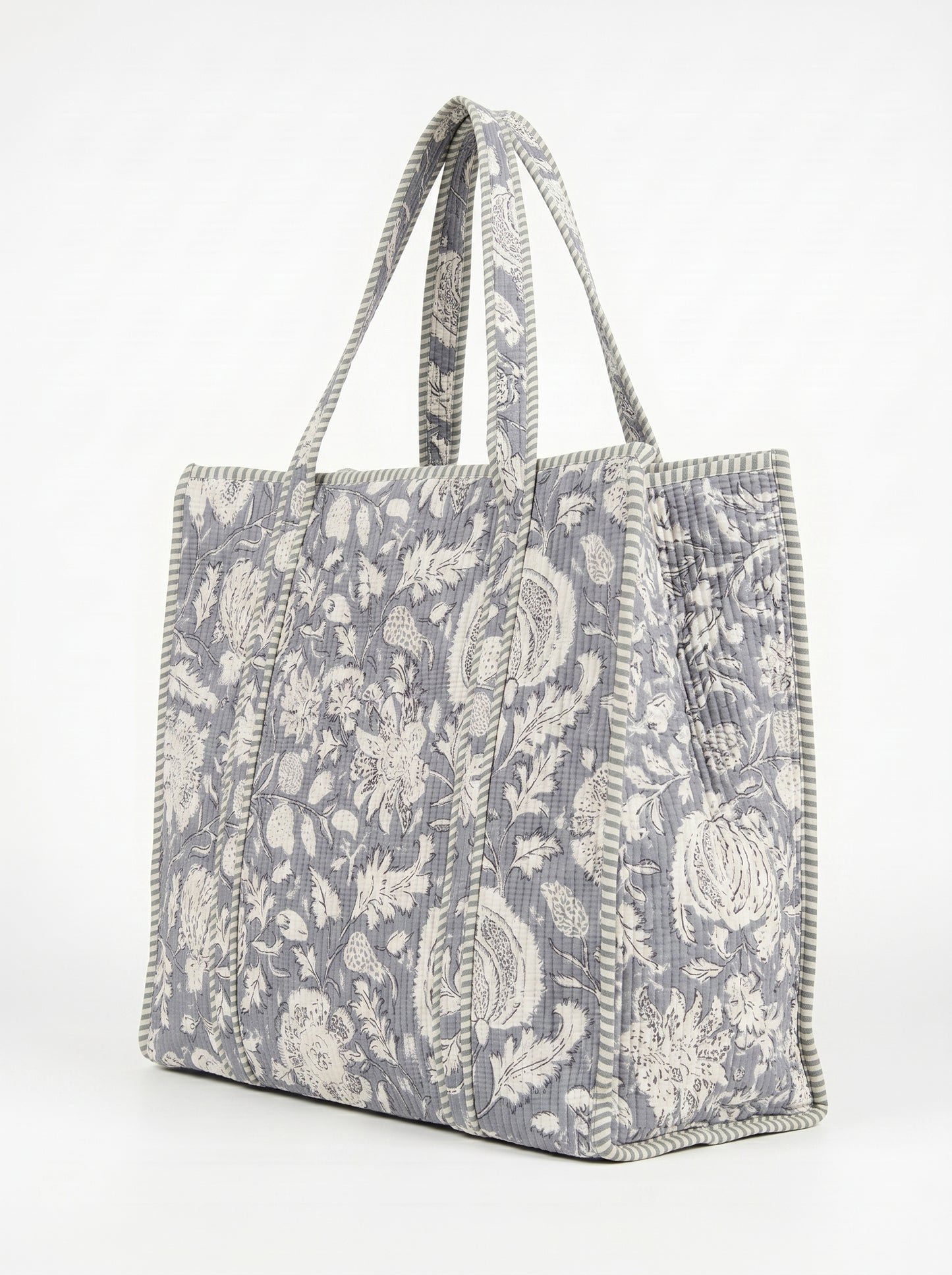 Grey Floral Vine – Wander Tote Bag 18x18