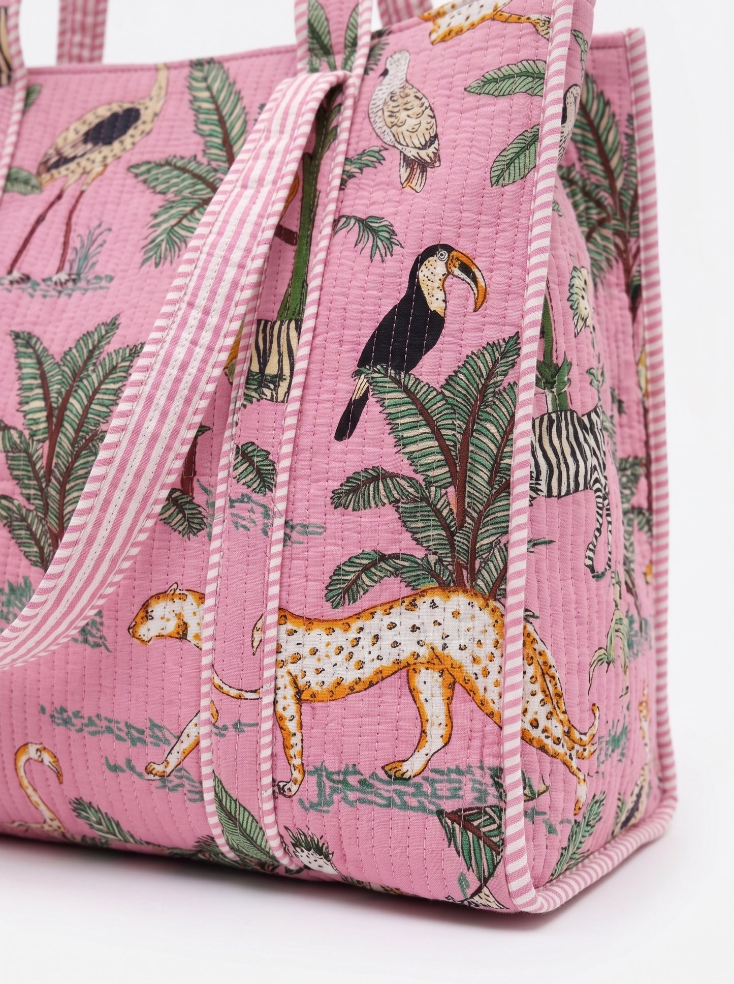 Pink Safari – Wander Reversible Tote Bag 18x18